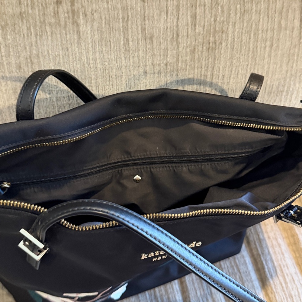 Kate Spade Black Tote with Floral Embroidery - Picture 10 of 12